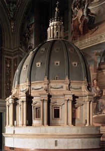 Explore A Intrincada Modelo De Madeira De Michelangelo Para A Cúpula De São Pedro! Esta Obra-prima De 1560 Revela Sua Visão Arquitetônica E Design Inovador Para A Icônica Basílica. — Michelangelo Buonarroti