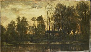 Soleil Couchant. Bas Meudon — Charles-françois Daubigny