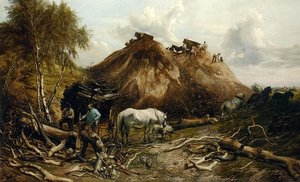 Clearing The Wood For The Iron Way — Thomas Sidney Cooper