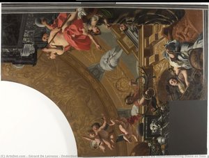 Onderdeel (rechtsboven) Van Een Plafondschildering Met Als Hoofdvoorstelling Diana En Haar Gezellinnen, Gerard De Lairesse, C. 1676 - C. 1682 — Gérard De Lairesse