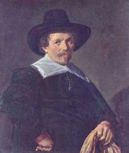 Portrait Of A Man Holding Gloves — Frans Hals