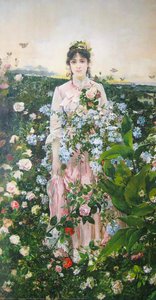 Spring (portrait Of Mary Jaumandreu) — Ignacio Pinazo Camarlench