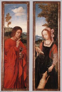 John The Baptist And St Agnes — Quentin Massys