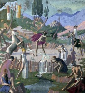 The Contest Between Athena And Poseidon For The Patronage Of Athens — Edward Irvine Halliday
