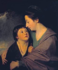 Mrs Richard Cumberland And Her Son Charles — George Romney