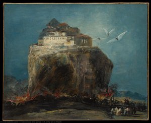 Eine Stadt Auf Einem Felsen — Francisco José De Goya Y Lucientes
