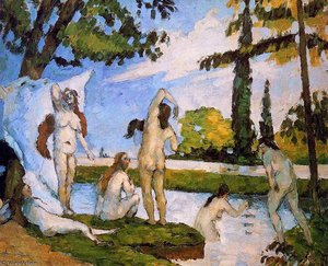 Güneşli Yüzücüler — Paul Cézanne