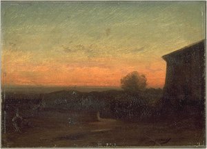 Paysage, Coucher De Soleil — Jean-baptiste Carpeaux