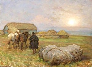Durrington Stone, Wiltshire, Moonrise — Edgar Barclay