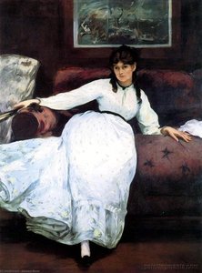 Odpoczynek, Portret Berthe Morisot — Édouard Manet