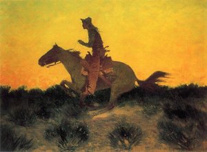 Against The Sunset — Frederic Remington