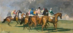 Výzkum Obrazu „začátek V Newmarket“ — Alfred Munnings