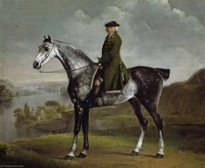Joseph Smyth Esquire, Lieutenant Of Whittlebury Forest, Northamptonshire, On A Dapple Grey Horse — George Stubbs