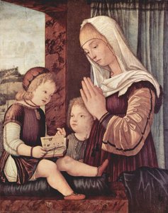Virgin Mary And John The Baptist, Praying To The Child Christ — Vittore Carpaccio