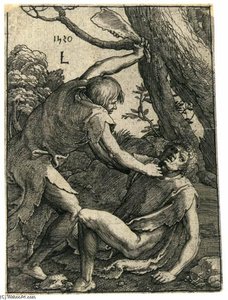 Cain Killing Abel — Lucas Van Leyden
