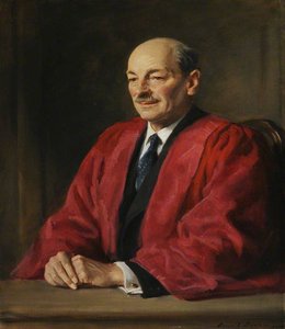 Clement Attlee (1883–1967), 1st Earl Attlee, Wearing Dcl Robes, Commoner, Prime Minister (1945–1951) — Oswald Hornby Joseph Birley