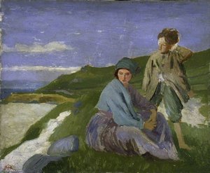 David And Dorelia In Normandy — Augustus Edwin John