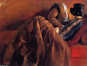 Emilie Menzel Asleep — Adolph Von Menzel
