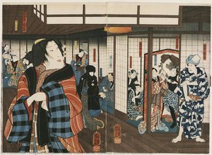Bando Shuka I Als Die Kurtisane Shiraito Aus Dem Hause Hashimoto-ya — Utagawa Kuniyoshi