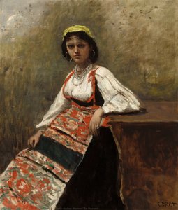 Italienische Frau (la Morieri) — Jean-baptiste-camille Corot