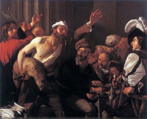 Christ Driving The Money Changers From The Temple — Dirck Van Baburen