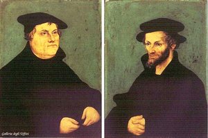 Ritratti Di Martin Lutero E Filippo Melantone — Luca Cranach Il Vecchio