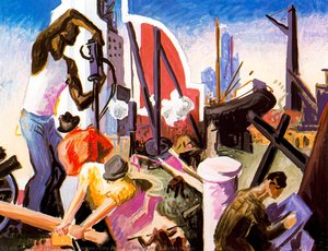 City Building (studio Per L'america Di Oggi) — Thomas Hart Benton
