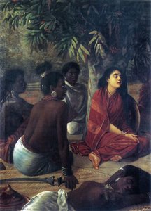 Sita In Ashoka Grove — Raja Ravi Varma