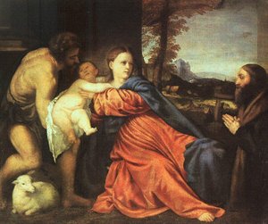 La Sacra Famiglia E Il Donatore — Tiziano Vecellio