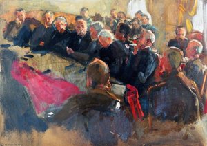 Supreme War Council In Session, Right Side, 4 July 1918 — Herbert Arnould Olivier