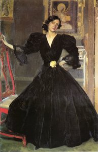 Clotilde Nel Vestito Nero — Joaquín Sorolla Y Bastida