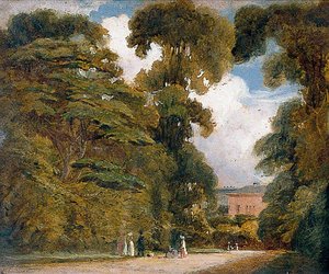 Drive Of A Country House, With Trees And Figures — Joseph Clover