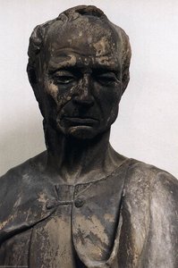 Prophet With Scroll (detail) — Donatello