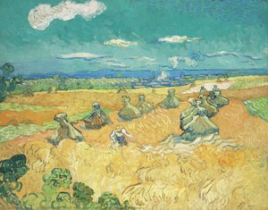 Wheat Fields With Reaper, Auvers — Vincent Willem Van Gogh