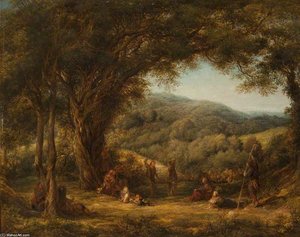 L'allegro, 'many A Youth And Many A Maid, Dancing In The Chequered Shade' — John Linnell