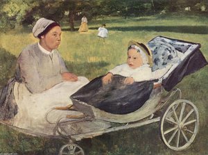 Porträt Von Henri Valpincon Als Kind Mit Einer Erzieherin — Hilaire-germain-edgar Degas