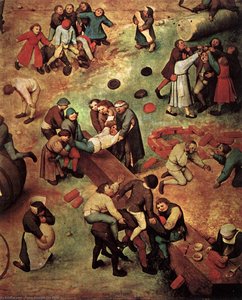 Vaikų Žaidimai (detalė) (10) — Pieteris Bruegelis Vyresnis