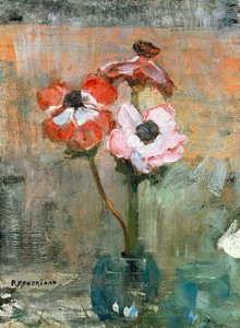 Anemoni In Un Vaso — Piet Mondrian