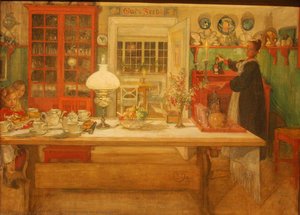Getting Ready For A Little Game — Carl Larsson