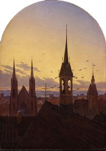 Old German City In The First Light Of Day — Carl Gustav Carus