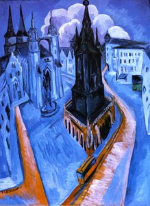 Il Torre Rosso A Halle — Ernst Ludwig Kirchner