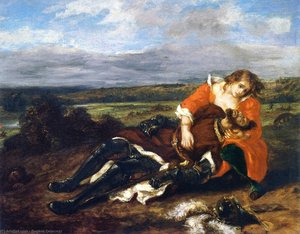 La Mort De Lara — Eugène Delacroix