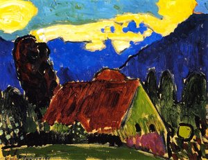 Gelbe Wolken Über Dem Bauernhaus — Alexej Von Jawlensky