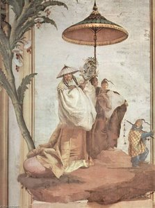 Szene Landschaft Mit Mandarinenbaum — Giandomenico Tiepolo