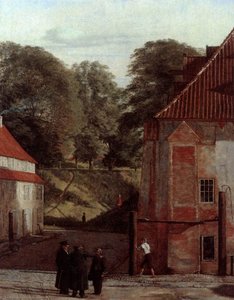 A View Of The Square In The Kastel Looking Towards The Ramparts — Christen Købke
