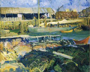 The Fish Wharf, Matinicus Island — George Wesley Bellows