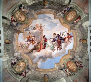 Andromeda Being Taken Up Into Olympus — Johann Michael Rottmayer