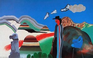 Rocky Mountains And Tired Indians — David Hockney