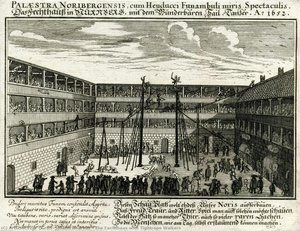 The Fechthaus With Tightrope Walkers — Johann Andreas Graff