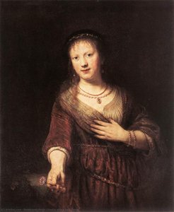 Saskia With A Red Flower — Rembrandt Peale